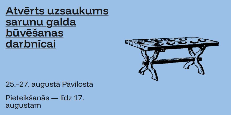 Iniciatīva “Būvēt–Nebūvēt” izsludina pieteikšanos sarunu galda būvēšanas darbnīcai Pāvilostā.