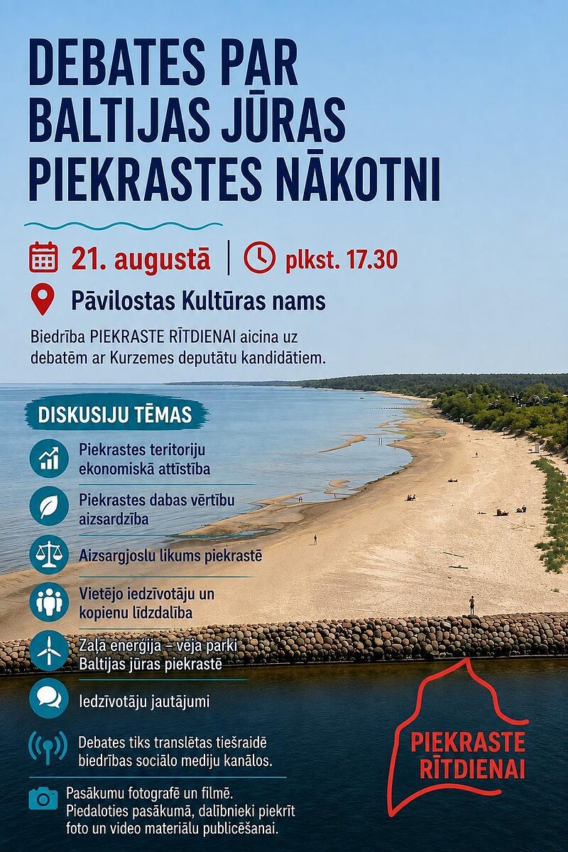 Debates par Baltijas jūras piekrastes nākotni